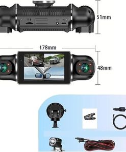 Dash Camera–Four Channels Dash Cam HD 1080P Car DVR WiFi 4 Cameras Car Video Recorder Night Vision Parking Monitor Circle Recording(With WiFi GPS) 2