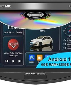 Dash Camera-NVGOTEV-Car Radio for Toyota RAV4 2006 2007 2008 2009 2010 2011 2012 7″ IPS Apply CarPlay Android Auto Stereo DVD Player GPS Navi with Bluetooth SWC 4G/WiFi FM/AM RDS (Octa-core CPU- 6GB RAM+128GB ROM)
