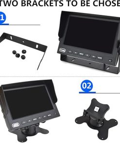 Dash Camera-BORKA-BORKA Wireless Backup Camera with DVR，AHD1080P- Wireless Rear View Camera and 7″ LCD Wireless Reversing Monitor for Trucks 2