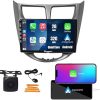 Dash Camera-KUNFINE-Kunfine Car CarPlay Android Auto Navigation Stereo GPS Radio Display 9″ IPS Touchscreen Headunit Tablet Pad Media Player for Hyundai Verna Accent Solaris 10-16- if Applicable Quad Core 2G+32G Silver
