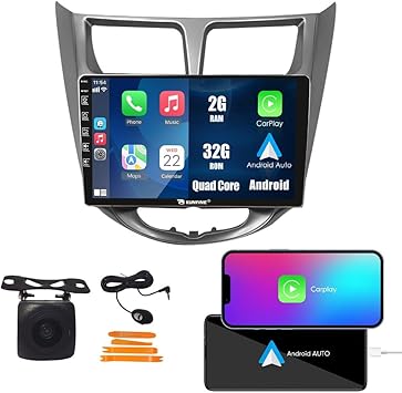 Dash Camera-KUNFINE-Kunfine Car CarPlay Android Auto Navigation Stereo GPS Radio Display 9″ IPS Touchscreen Headunit Tablet Pad Media Player for Hyundai Verna Accent Solaris 10-16- if Applicable Quad Core 2G+32G Silver Dash Camera-KUNFINE-Kunfine Car CarPlay Android Auto Navigation Stereo GPS Radio Display 9" IPS Touchscreen Headunit Tablet Pad Media Player for Hyundai Verna Accent Solaris 10-16- if Applicable Quad Core 2G+32G Silver