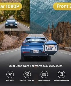 Dash Camera-FITCAMX-Fitcamx Front 2K+Rear 1080P Dash Cam Adapts for Volvo C40 Recharge EC40 2022-2025- OEM Style 2