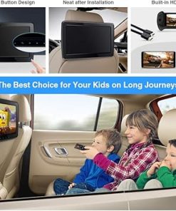 Dash Camera-XTRONS-XTRONS Dual Car Headrest Video Player 11.6 Inch IPS Screen Portable Car Headrest Mount Monitor with 2 Black Wireless IR Headphones Supports 1080P Video- HDMI Input 2