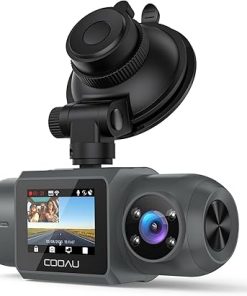 Dash Camera-COOAU-COOAU D30S 4K Dash Cam with GPS Wi-Fi- Front and Inside Dual 2.5K 1080P