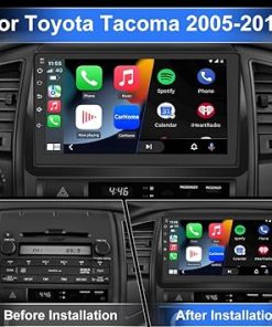 Dash Camera-EagleNav-Android 13 Car Radio Compatible for Toyota Tacoma 2005-2015 with Wireless CarPlay Android Auto-9 Inch Stereo with GPS/FM/WiFi/USB/SWC 2GB+32GB 2