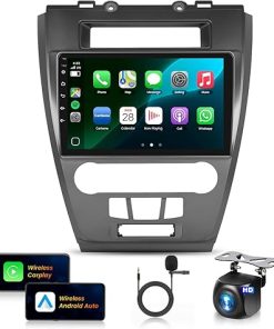Dash Camera-METEESER-[4+64G]-8Core Car Stereo for Ford Fusion Mustang 2009-2012 Wireless Carplay Android Auto-10“ 1280 * 720P IPS Touch Screen Radio