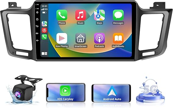 Dash Camera-TopWeb-5GWiFi Upgrade Car Stereo Radio for Toyota RAV4 2013 2014 2015 2016 2017 2018 – Wireless Carplay and Android Auto GPS Navigation – 4GB+32GB 10.2 inch Touchscreen Bluetooth RDS FM SWC Backup Camera Dash Camera-TopWeb-5GWiFi Upgrade Car Stereo Radio for Toyota RAV4 2013 2014 2015 2016 2017 2018 - Wireless Carplay and Android Auto GPS Navigation - 4GB+32GB 10.2 inch Touchscreen Bluetooth RDS FM SWC Backup Camera
