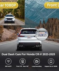 Dash Camera-FITCAMX-Fitcamx Front 2K+Rear 1080P Dash Cam Suitable for Honda CR-V 2023 2024 2025 Sport Touring EX EX-L Hybrid (Gen6)- OEM Look 2
