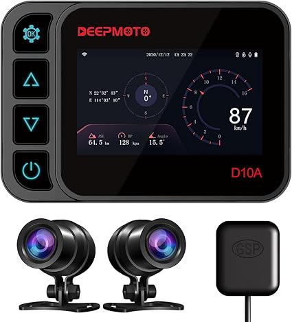 Dash Camera-DeepMoto-Motorcycle Dash Cam with 1080P Dual HD Camera- Waterproof and 3″ IPS Screen Driving Recorder of DeepMoto D10A Dash Camera-DeepMoto-Motorcycle Dash Cam with 1080P Dual HD Camera- Waterproof and 3" IPS Screen Driving Recorder of DeepMoto D10A