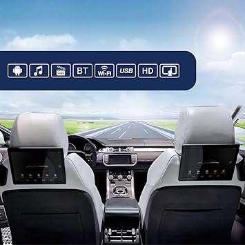 Dash Camera-FOXRIT-10.1 inch 4G+32G One Android Headrest Video Players with WiFi 5GHz-Sync Screen Tablets Phone Mirror Car Back Seat TV Monitors 3 Dash Camera-FOXRIT-10.1 inch 4G+32G One Android Headrest Video Players with WiFi 5GHz-Sync Screen Tablets Phone Mirror Car Back Seat TV Monitors - Image 3