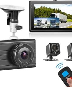 Dash Camera-VSYSTO-VSYSTO 3-Channel Car Dash Cam WiFi 3.0″ Monitor Front 1080P w/HD Separated Side View IPX7 Waterproof IR Night Vision Cameras for Semi Truck Trailer Pickup(Wireless Remote/G-Sensor/Max 256GB Support) Dash Camera-VSYSTO-VSYSTO 3-Channel Car Dash Cam WiFi 3.0″ Monitor Front 1080P w/HD Separated Side View IPX7 Waterproof IR Night Vision Cameras for Semi Truck Trailer Pickup(Wireless Remote/G-Sensor/Max 256GB Support)
