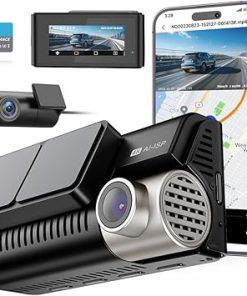 Dash Camera-KAWA-KAWA 4K Dash Cam Front Rear- AI-ISP Night Vision