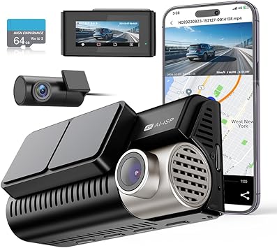 Dash Camera-KAWA-KAWA 4K Dash Cam Front Rear- AI-ISP Night Vision Dash Camera-KAWA-KAWA 4K Dash Cam Front Rear- AI-ISP Night Vision