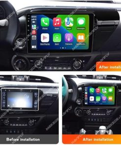 Dash Camera-RONGJI-Radio for Toyota Hilux 2015-2020(Right Hand) Stereo Upgrade Dash Kit Car GPS Navigation-2+32GB 10″ IPS Touch Screen Head Unit with Car-Play & Android Auto/SWC/Rear View 2