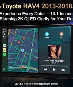 Dash Camera-ASURE-ASURE Wireless Carplay Android Auto Receiver for Toyota Rav4 XA40 2013-2018-13.1 inch 8Core 4GB+64GB Android Car Stereo Radio 2