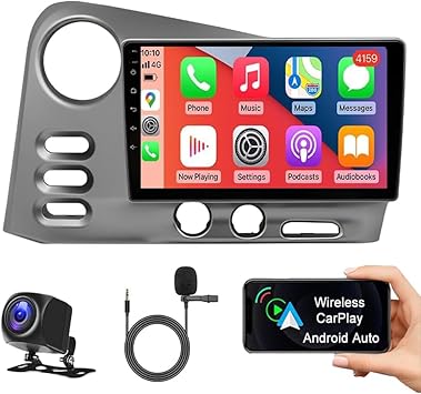 Dash Camera-nerithery-Android 13 Double Din Car Stereo Radio for Toyota Matrix PontiacVibe 2003 2004 w/Carplay Android Auto-9″ Touchscreen 2+32G Car Audio Receiver with GPS Navi Bluetooth FM Radio WiFi + AHD Backup Camera Dash Camera-nerithery-Android 13 Double Din Car Stereo Radio for Toyota Matrix PontiacVibe 2003 2004 w/Carplay Android Auto-9" Touchscreen 2+32G Car Audio Receiver with GPS Navi Bluetooth FM Radio WiFi + AHD Backup Camera