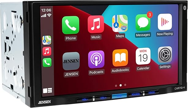 Dash Camera-Jensen-JENSEN CAR710-4 7-inch Certified Apple CarPlay Android Auto | Double DIN Touchscreen Car Stereo Radio | Bluetooth Hands Free Calling & Music Streaming | Backup Camera Input | USB Playback & Charging 3 Dash Camera-Jensen-JENSEN CAR710-4 7-inch Certified Apple CarPlay Android Auto | Double DIN Touchscreen Car Stereo Radio | Bluetooth Hands Free Calling & Music Streaming | Backup Camera Input | USB Playback & Charging - Image 3