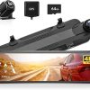 Dash Camera-WOLFBOX-WOLFBOX G930 10” Rear View Mirror Camera with 5.8GHz WiFi- 4K Dash Cam Front and Rear with WDR