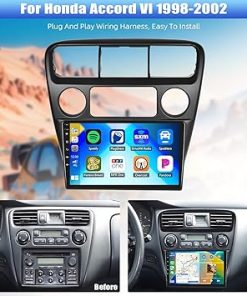 Dash Camera-AMprime-[4+64G] 8-Core Android 13 Car Stereo for Honda Accord VI 1998-2002 with Wireless Carplay&Android Auto-9 Inch Car Radio with Mirror Link Bluetooth FM/RDS WiFi GPS Navigation SWC Dual USB+Backup Camera 2