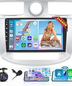 Dash Camera-Roinvou-Car Radio for Chry-sler Sebring 2007 2008 2009 2010: [2G+64G] 9 inch Car Stereo with Wireless Carplay Android Auto- Touch Screen Upgrade for Sebring with GPS Bluetooth WiFi SWC FM RDS Backup Camera