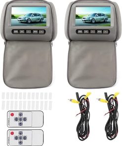 Dash Camera–2pcs 7in HD Car Headrest LCD Video Player DVD Monitor Display with Zipper Closure Cover Remote Control MP5 Display Gray Dash Camera–2pcs 7in HD Car Headrest LCD Video Player DVD Monitor Display with Zipper Closure Cover Remote Control MP5 Display Gray