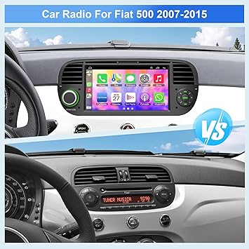 Dash Camera-WOWiViD-Car Stereo for Fiat 500 2007-2015 with Wireless Carplay & Andriod Auto Head Unit- 2+32GB 7 inch IPS HD Car Radio with GPS Navigation/Voice Control/WiFi/SWC/Bluetooth 5.2/FM/AM/Backup Camera 2 Dash Camera-WOWiViD-Car Stereo for Fiat 500 2007-2015 with Wireless Carplay & Andriod Auto Head Unit- 2+32GB 7 inch IPS HD Car Radio with GPS Navigation/Voice Control/WiFi/SWC/Bluetooth 5.2/FM/AM/Backup Camera - Image 2