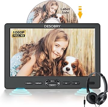 Dash Camera-Desobry-DESOBRY 10.5″ Car DVD Player with Headrest Mount- Portable DVD Player for Car with Headphone Dash Camera-Desobry-DESOBRY 10.5" Car DVD Player with Headrest Mount- Portable DVD Player for Car with Headphone