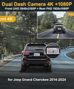 Dash Camera-FITCAMX-Fitcamx 4K Dual Dash Cam for 2014-2024 Jeep Grand Cherokee Summit Overland Limited Sterling Laredo Altitude (HD2-D7600)- OEM Style 2