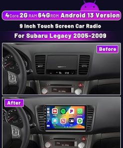 Dash Camera-Hikity-[2+64G] Hikity Android 13 Car Stereo for Subaru Legacy Outback 2005-2009 Radio Support Wireless Apple CarPlay Android Auto Mirror Link- 9 Inch Touchscreen Car Radio Bluetooth Car Audio GPS WiFi HiFi 2