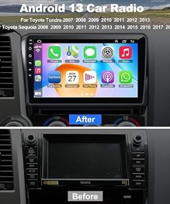 Dash Camera-Inexaccessories-5GWiFi Upgrade Car Stereo for Toyota Tundra 2007-2013 Toyota Sequoia 2008-2018-4+64GB Touch Screen Car Radio with Wireless Carplay Android Auto Voice Control GPS Bluetoth EQ FM SWC 2