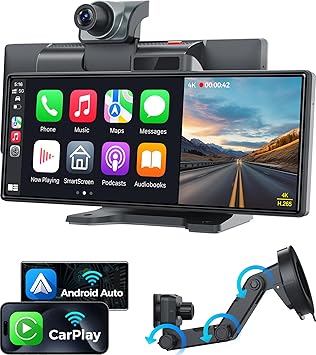 Dash Camera-JATAZA-10.26″ Wireless Apple CarPlay Android Auto Screen – 4K Dash Cam- GPS Navigation Dash Camera-JATAZA-10.26" Wireless Apple CarPlay Android Auto Screen - 4K Dash Cam- GPS Navigation