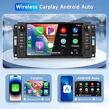 Dash Camera-VECHTEL-2G+64G Upgrade Car Stereo for Jeep Wrangler Dodge Ram Chevrolet Chrysler with Wireless Carplay/Android Auto- 7 Inch HD Touch Screen Car Radio with Bluetooth 2 Dash Camera-VECHTEL-2G+64G Upgrade Car Stereo for Jeep Wrangler Dodge Ram Chevrolet Chrysler with Wireless Carplay/Android Auto- 7 Inch HD Touch Screen Car Radio with Bluetooth - Image 2