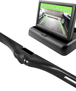 Dash Camera-Pyle-Pyle Backup Rear View Car Camera Monitor Screen & Alarm Parking Sensors System Reverse Safety Distance Scale Lines- Waterproof Night Vision Angle