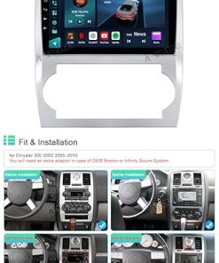 Dash Camera-ASURE-ASURE 9 inch 8core 4+64GB Car Stereo Radio for Chrysler 300 2005-2010-Android 13 System Car in-Dash GPS Navigation Unit with Wireless Carplay 2