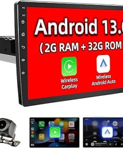 Dash Camera-BINIZE-Binize Android System Car Stereo 10 Inch Single Din with Wireless Carplay&Wireless Android Auto- 2+32G