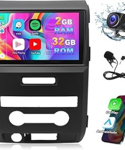 Dash Camera-EWLSAC-Android 13.0 Double Din Car Stereo – CarPlay Android Auto Audio Multimedia Receiver 9 Inch Touch Screen Car Radio with GPS Bluetooth ＆ Backup Camera for Ford F150 2009-2014