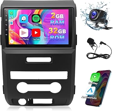 Dash Camera-EWLSAC-Android 13.0 Double Din Car Stereo – CarPlay Android Auto Audio Multimedia Receiver 9 Inch Touch Screen Car Radio with GPS Bluetooth & Backup Camera for Ford F150 2009-2014 Dash Camera-EWLSAC-Android 13.0 Double Din Car Stereo - CarPlay Android Auto Audio Multimedia Receiver 9 Inch Touch Screen Car Radio with GPS Bluetooth & Backup Camera for Ford F150 2009-2014