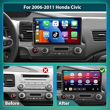 Dash Camera-podofo-Podofo Car Stereo for Honda Civic 2006-2011 with Wireless Apple Carplay Android Auto-10.1 Inch Android Touchscreen Car Radio with GPS 2 Dash Camera-podofo-Podofo Car Stereo for Honda Civic 2006-2011 with Wireless Apple Carplay Android Auto-10.1 Inch Android Touchscreen Car Radio with GPS - Image 2