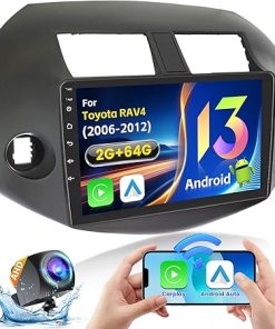 Dash Camera-Ohradio-[2+64G] Hikity Android 13 Car Stereo for Toyota RAV4 2006-2012- Wireless CarPlay Radio Android Auto