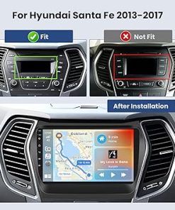 Dash Camera-Hikity-Android Car Stereo for Hyundai Santa Fe IX45 2013-2017 Radio 2+64GB 9 Inch Touchscreen Car Radio Wireless Carplay Android Auto Support GPS Navigation WiFi Bluetooth FM EQ Backup Camera 2