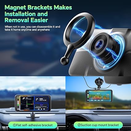 Dash Camera-LAMTTO-4K Dual Dash Cam Front and Rear with Apple Carplay Android Auto- Dash Camera for Car with 6.25” Carplay Screen 2 Dash Camera-LAMTTO-4K Dual Dash Cam Front and Rear with Apple Carplay Android Auto- Dash Camera for Car with 6.25'' Carplay Screen - Image 2