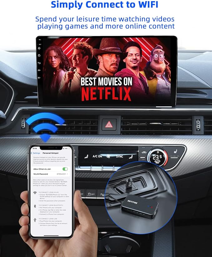 Dash Camera-ANTFAS-Wireless CarPlay Android AUTO Multimedia Video Box Adapter- Android 10.0 System 3 Dash Camera-ANTFAS-Wireless CarPlay Android AUTO Multimedia Video Box Adapter- Android 10.0 System - Image 3
