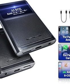 Dash Camera-LASERTAIL-Magic Carplay AI Box Wireless Carplay Android Auto Adapter Qualcomm 8 Core Support YouTube Netflix Dual Bluetooth 5Ghz WiFi TF Card Streaming Device for Cars with OEM Wired CarPlay