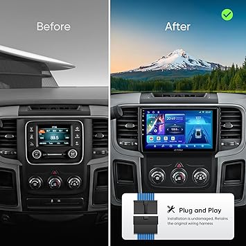 Dash Camera-GTRUI-9 Inch QLED Touch Screen 4+64GB Android Car Stereo for Dodge RAM 1500 2500 3500 2013-2018-Wireless CarPlay Auto 5G WiFi Bluetooth GPS Navigation Upgrade Radio Player 2 Dash Camera-GTRUI-9 Inch QLED Touch Screen 4+64GB Android Car Stereo for Dodge RAM 1500 2500 3500 2013-2018-Wireless CarPlay Auto 5G WiFi Bluetooth GPS Navigation Upgrade Radio Player - Image 2