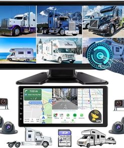 Dash Camera-RVeligacy-GPS Navigation Car Stereo with Carplay 10.36-Inch 6 Split 128GB 1080P Backup Camera Monitor & Built-in DVR for RV Truck Trailer Rear Side Front Reversing View Wired System Waterproof DGPS6 Dash Camera-RVeligacy-GPS Navigation Car Stereo with Carplay 10.36-Inch 6 Split 128GB 1080P Backup Camera Monitor & Built-in DVR for RV Truck Trailer Rear Side Front Reversing View Wired System Waterproof DGPS6