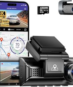 Dash Camera-AZDOME-AZDOME 4K 5G WiFi Dash Cam Front and Rear- 3.18″ IPS Screen Dashcam for Car