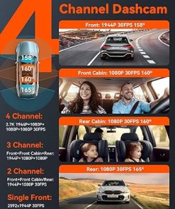 Dash Camera-VANTRUE-Vantrue N5 4 Channel WiFi 360° All Sides Dash Cam- STARVIS 2 2