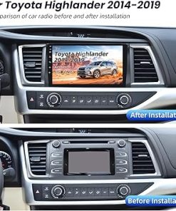 Dash Camera-Jerqry-Android Car Radio for Toyota Highlander 2014-2019: 10” Screen Highlander Radio with Wireless CarPlay/Android Auto- 2G RAM 32G ROM Car Stereo Upgrade with Bluetooth 2