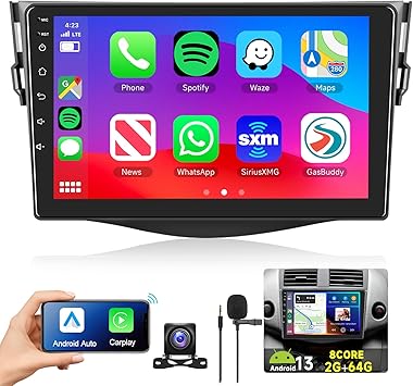 Dash Camera-podofo-8 CORE 2G+64G Car Radio for Toyota RAV4 2007-2011 with Wireless CarPlay/Android Auto- Podofo 9 Inch 1280 * 720P IPS Touch Screen Stereo Android 13 GPS WiFi Bluetooth DSP SWC + HD Backup Camera Dash Camera-podofo-8 CORE 2G+64G Car Radio for Toyota RAV4 2007-2011 with Wireless CarPlay/Android Auto- Podofo 9 Inch 1280 * 720P IPS Touch Screen Stereo Android 13 GPS WiFi Bluetooth DSP SWC + HD Backup Camera