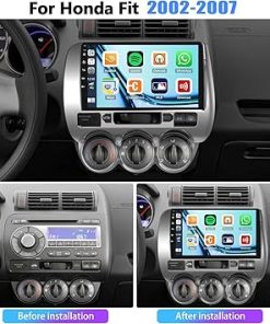 Dash Camera-AMprime-[2+64G]Android 13 Car Stereo for Honda Fit 2002-2007 with Wireless Carplay&Android Auto-9 Inch Touch Screen Car Radio with Mirror Link GPS WiFi Bluetooth FM/RDS HiFi SWC Dual USB/AUX-in+Backup Camera 2